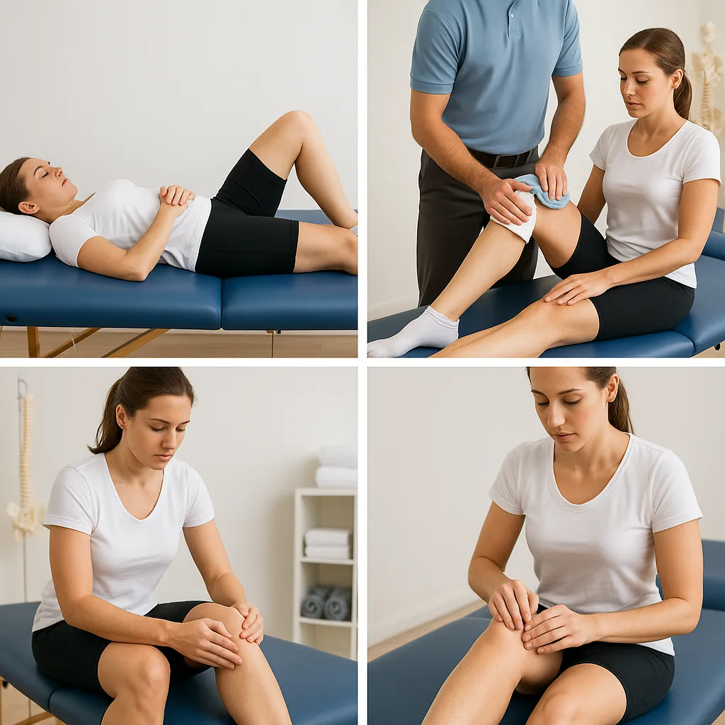 Fase inicial de rehabilitación de rodilla