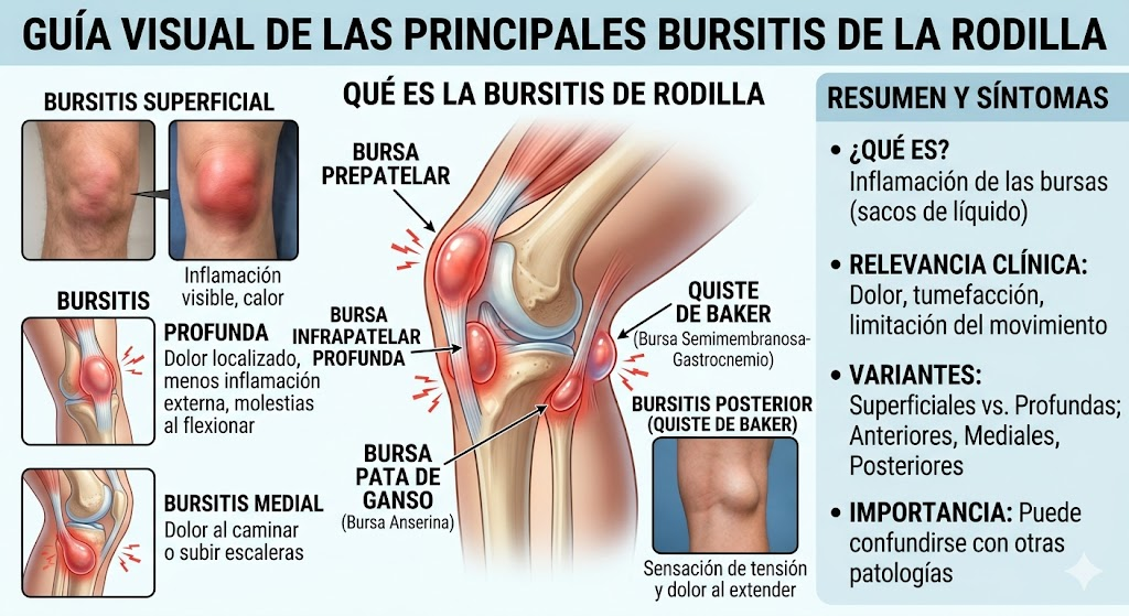 Principales bursas de la rodilla