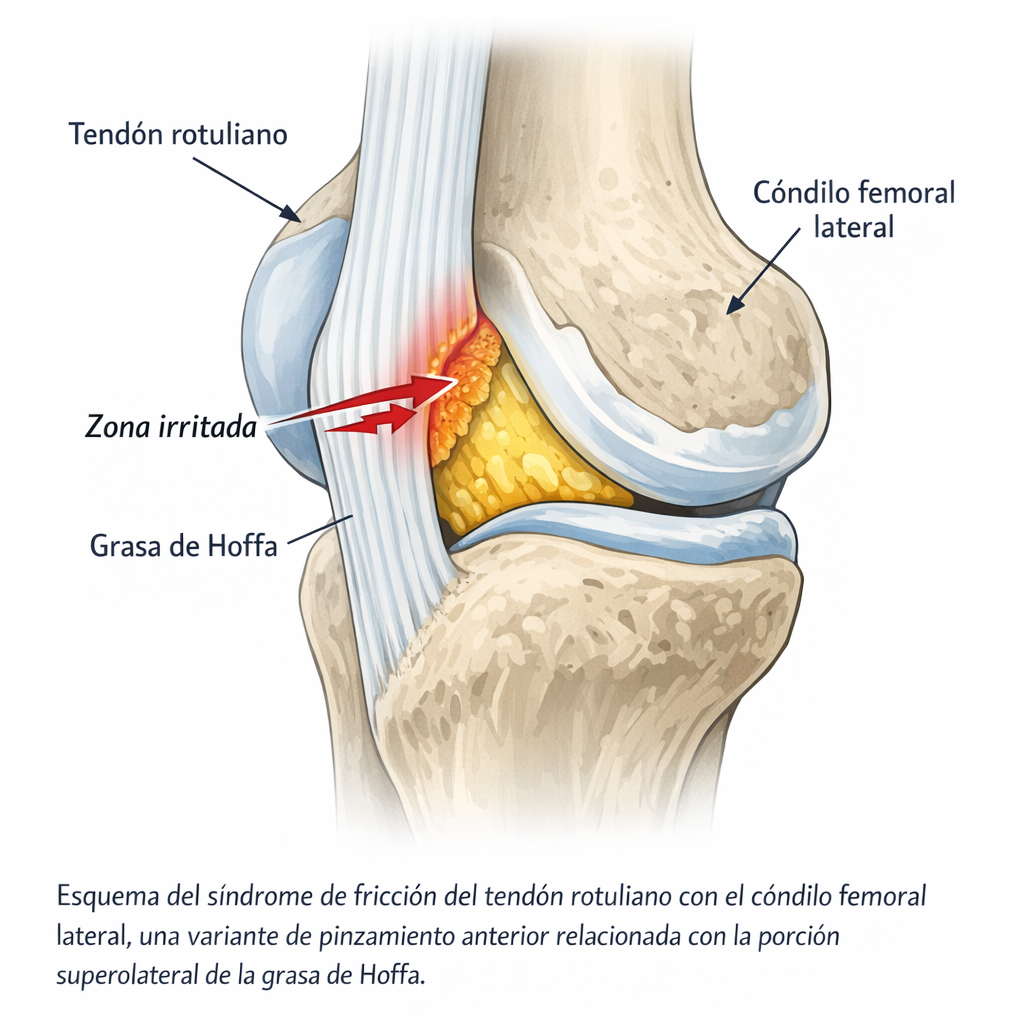 Síndrome de fricción del tendón rotuliano con el cóndilo femoral lateral