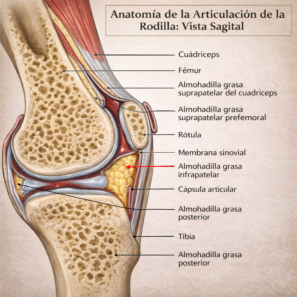 Grasa de Hoffa y dolor anterior de rodilla
