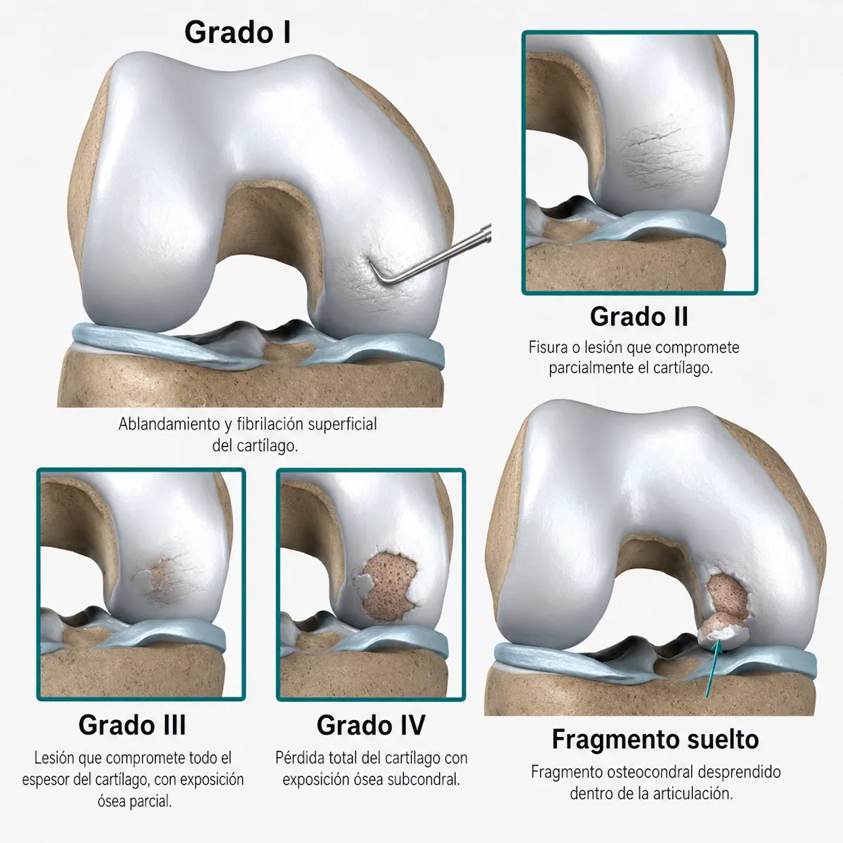 Clasificación de Guhl en osteocondritis disecante