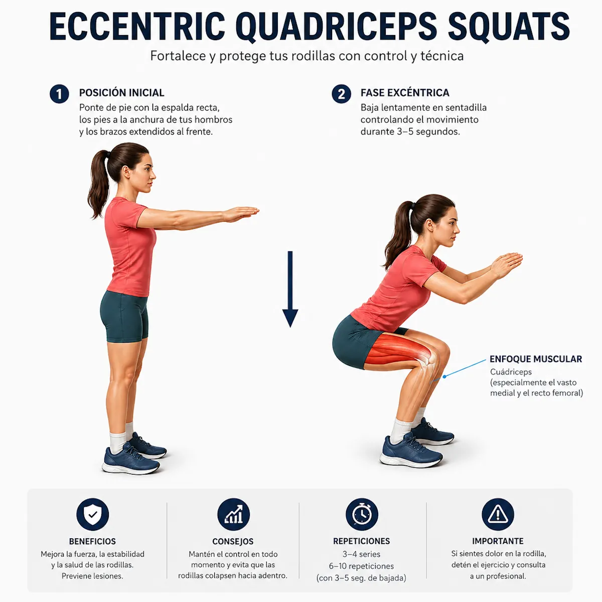 Ejercicio excéntrico de cuádriceps