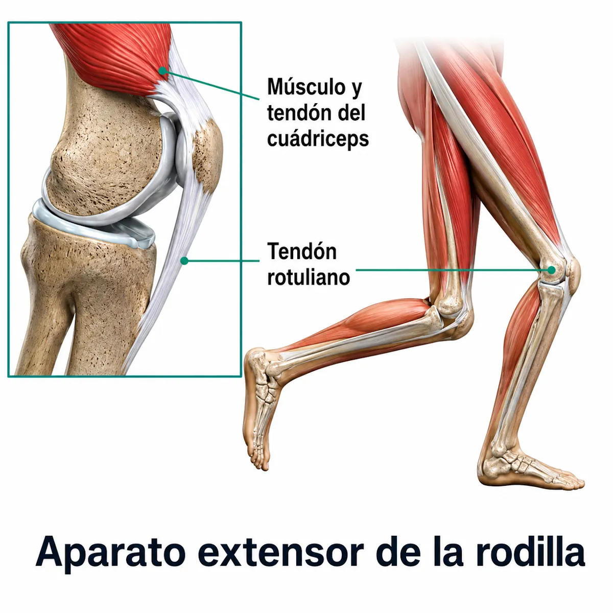 Tendón rotuliano y rótula