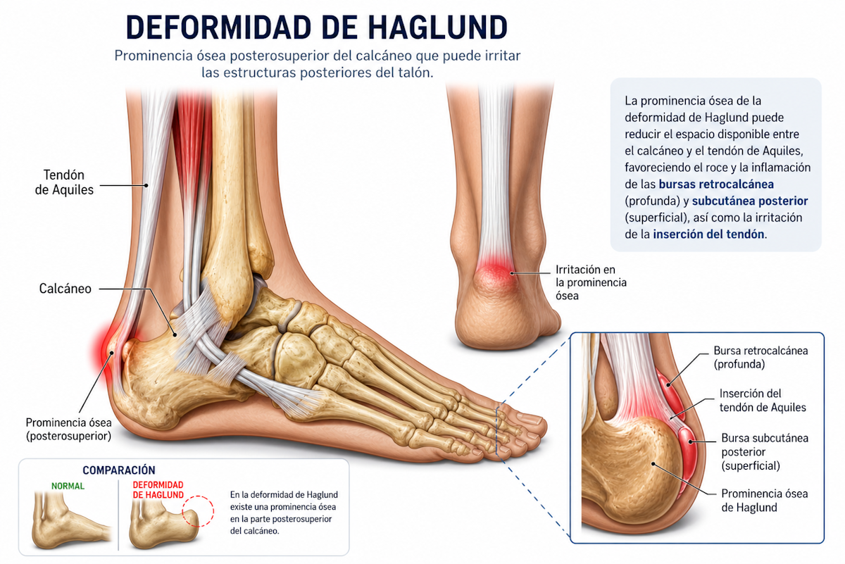 Bursitis asociada a deformidad de Haglund en el talón