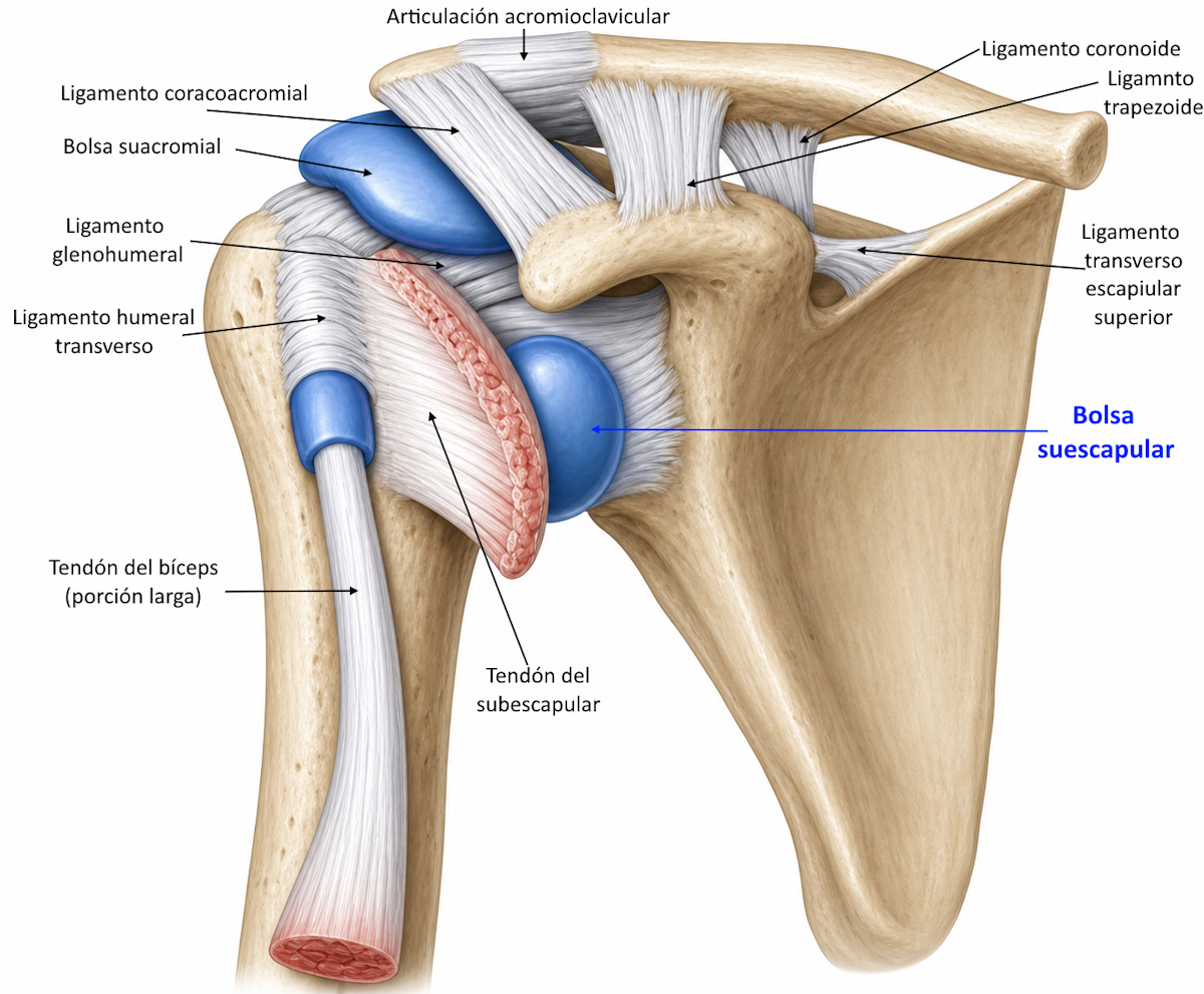 Bursa subescapular en el hombro
