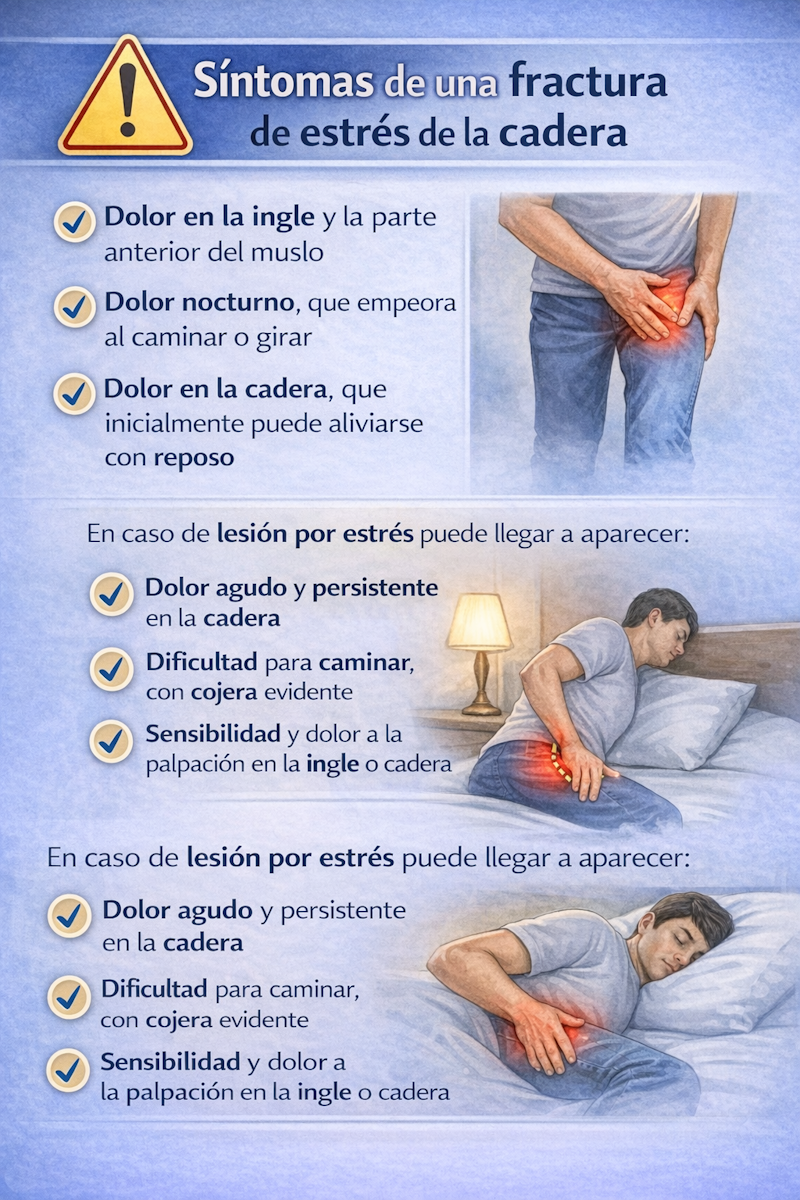Dolor inguinal o de cadera en fractura por estrés