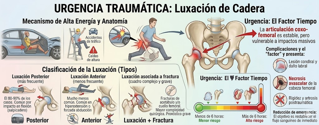 Luxación traumática de cadera