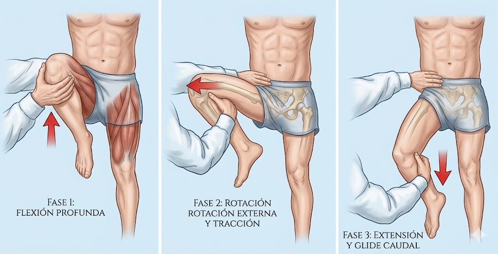 Test de flexión con rotación de cadera