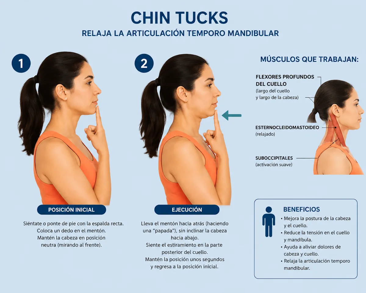 Retracción cervical o chin tuck