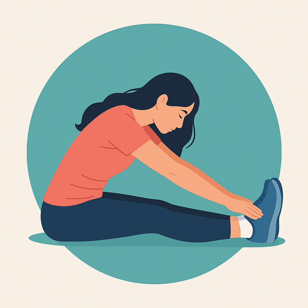 Flexión hacia adelante sentado