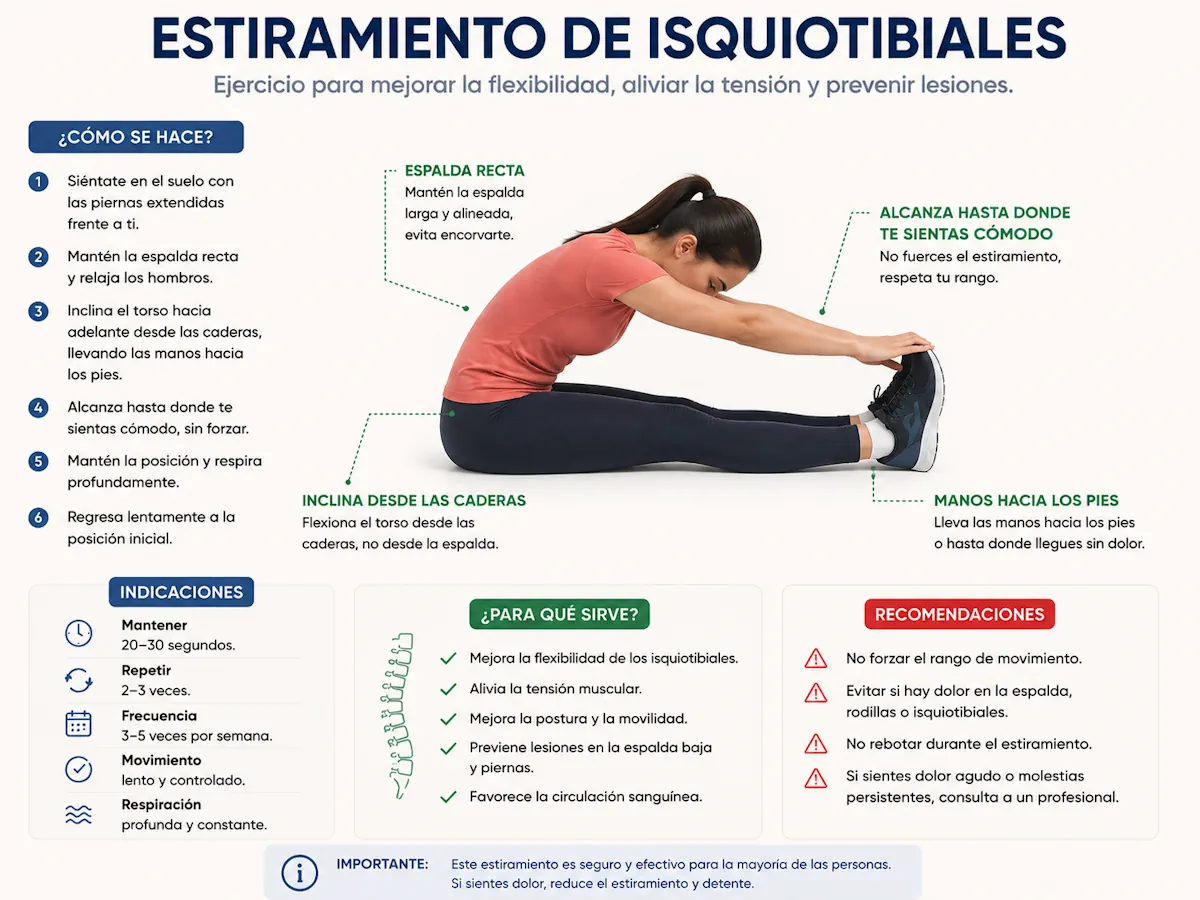 Flexión hacia adelante sentado