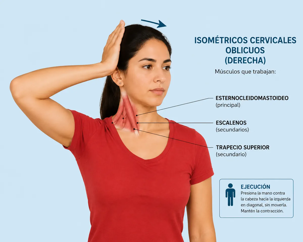 Isométrico oblicuo derecho cervical