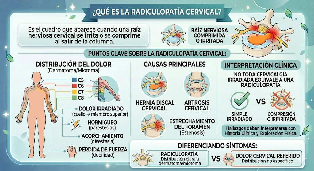 Dolor cervical con irradiación al brazo