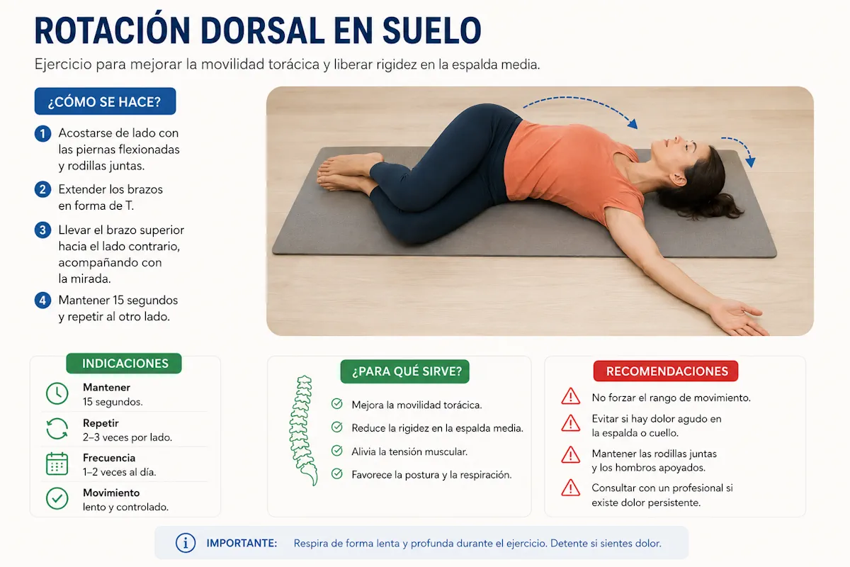 Rotación dorsal en suelo