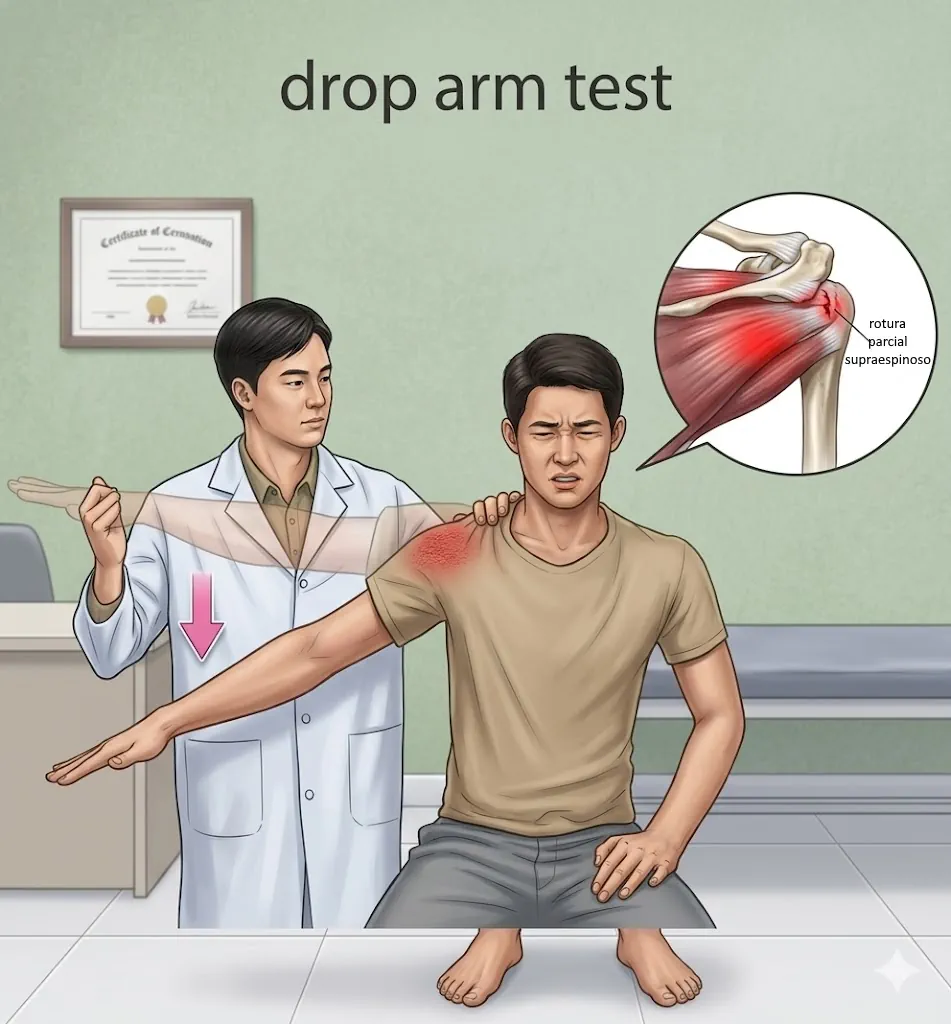 Drop arm test del hombro