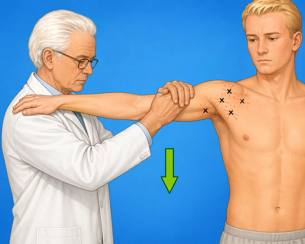Prueba de estabilidad inferior del hombro