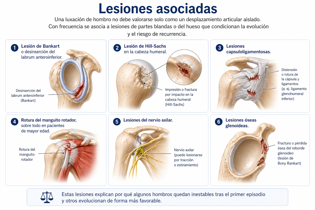 Lesiones asociadas a la luxación de hombro