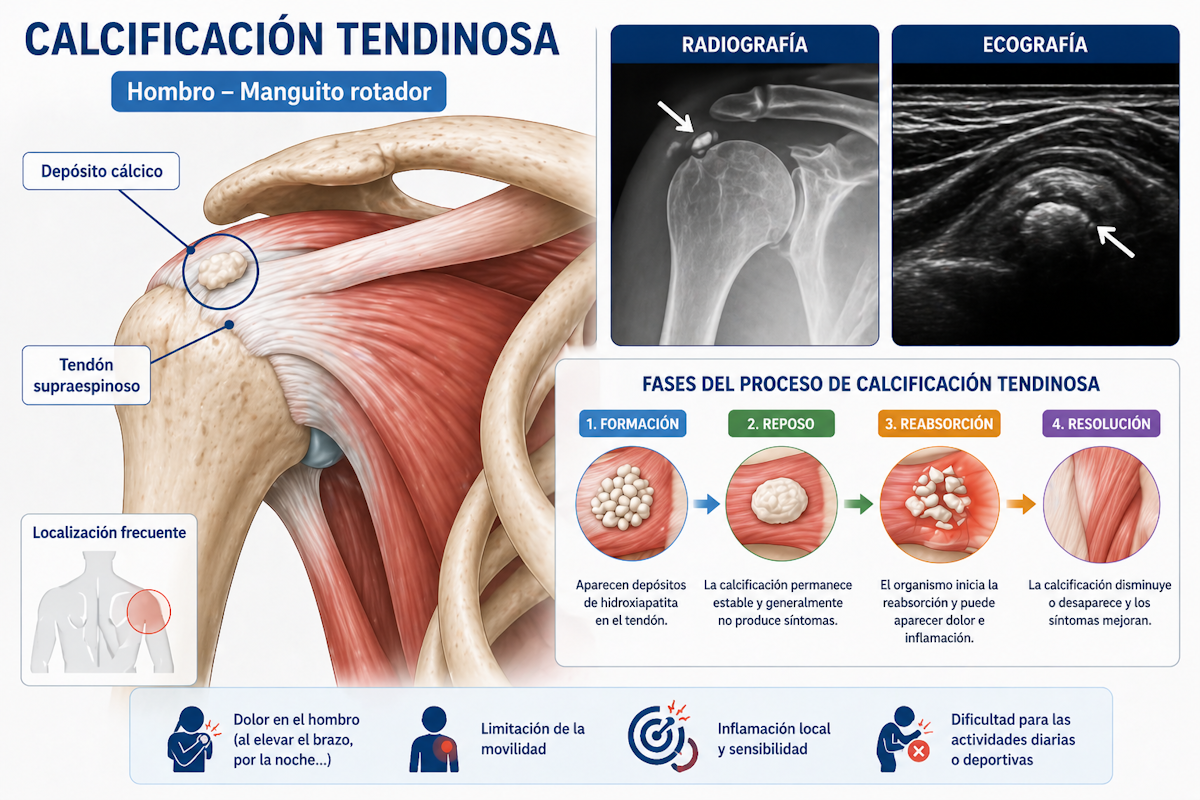 Calcificación tendinosa en el hombro