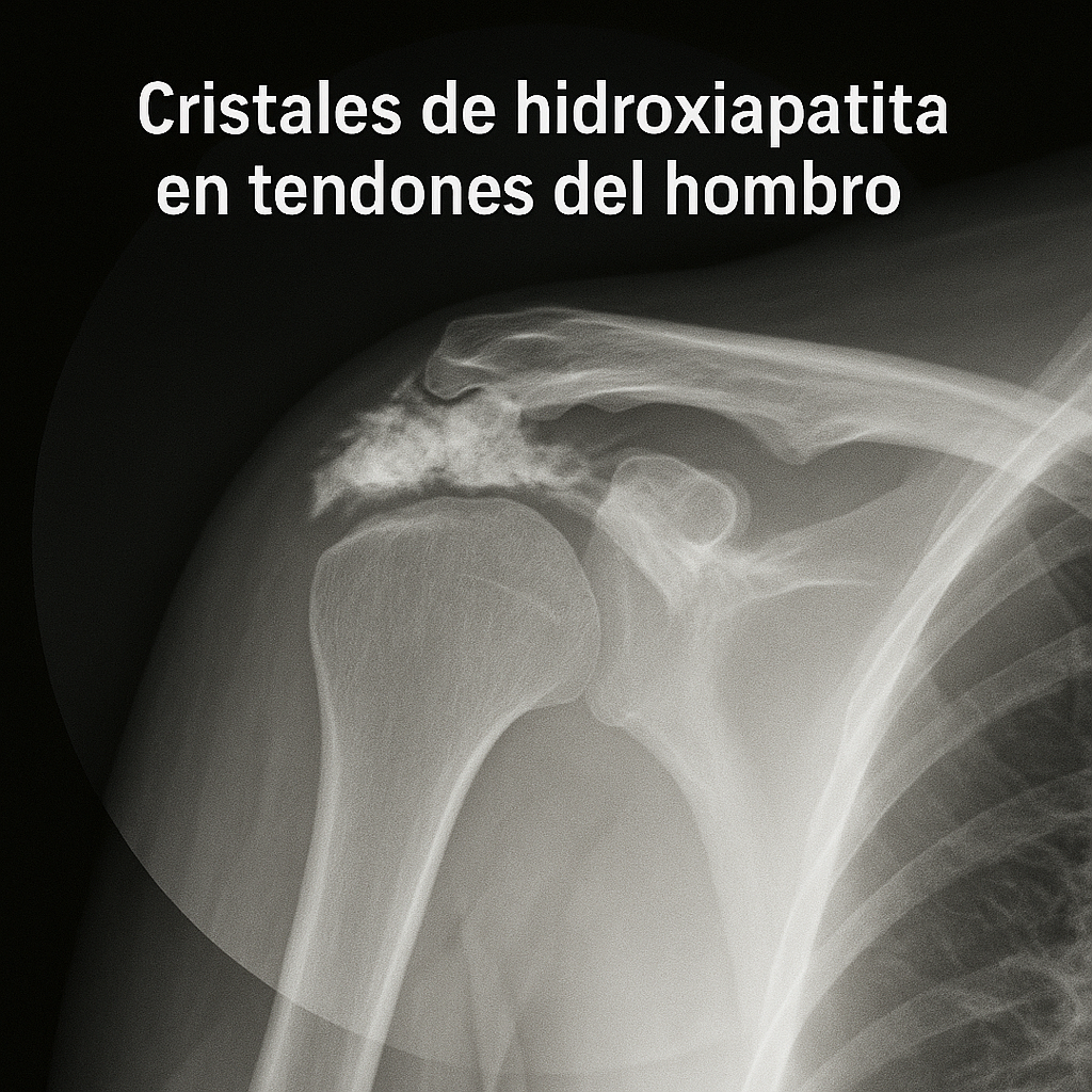 Cristales de hidroxiapatita en tendones del hombro