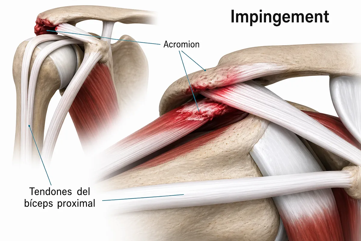 Relación entre pinzamiento del hombro y tendinitis bicipital