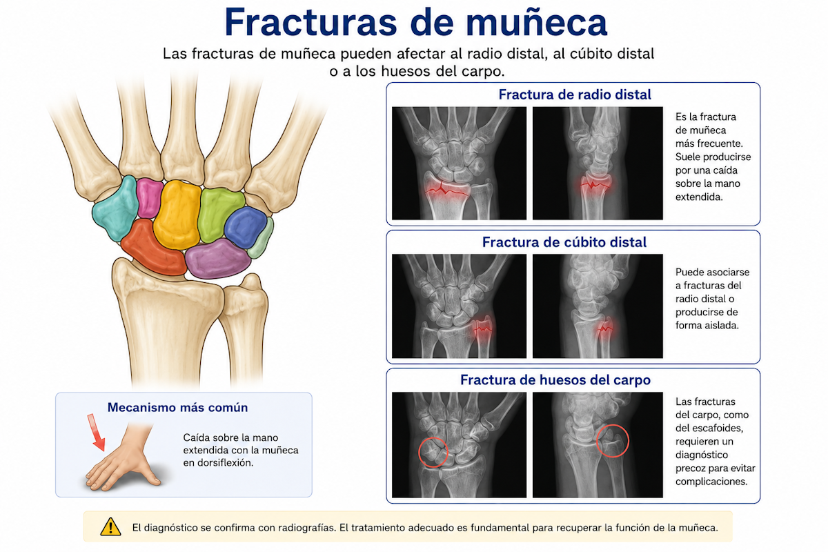 Fractura de muñeca con afectación del radio distal