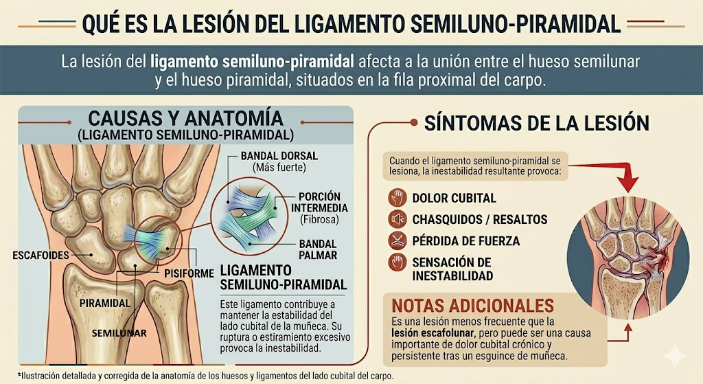 Ligamento semiluno-piramidal de la muñeca