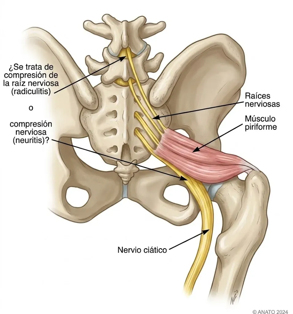 Diferencia entre ciática lumbar y síndrome glúteo profundo