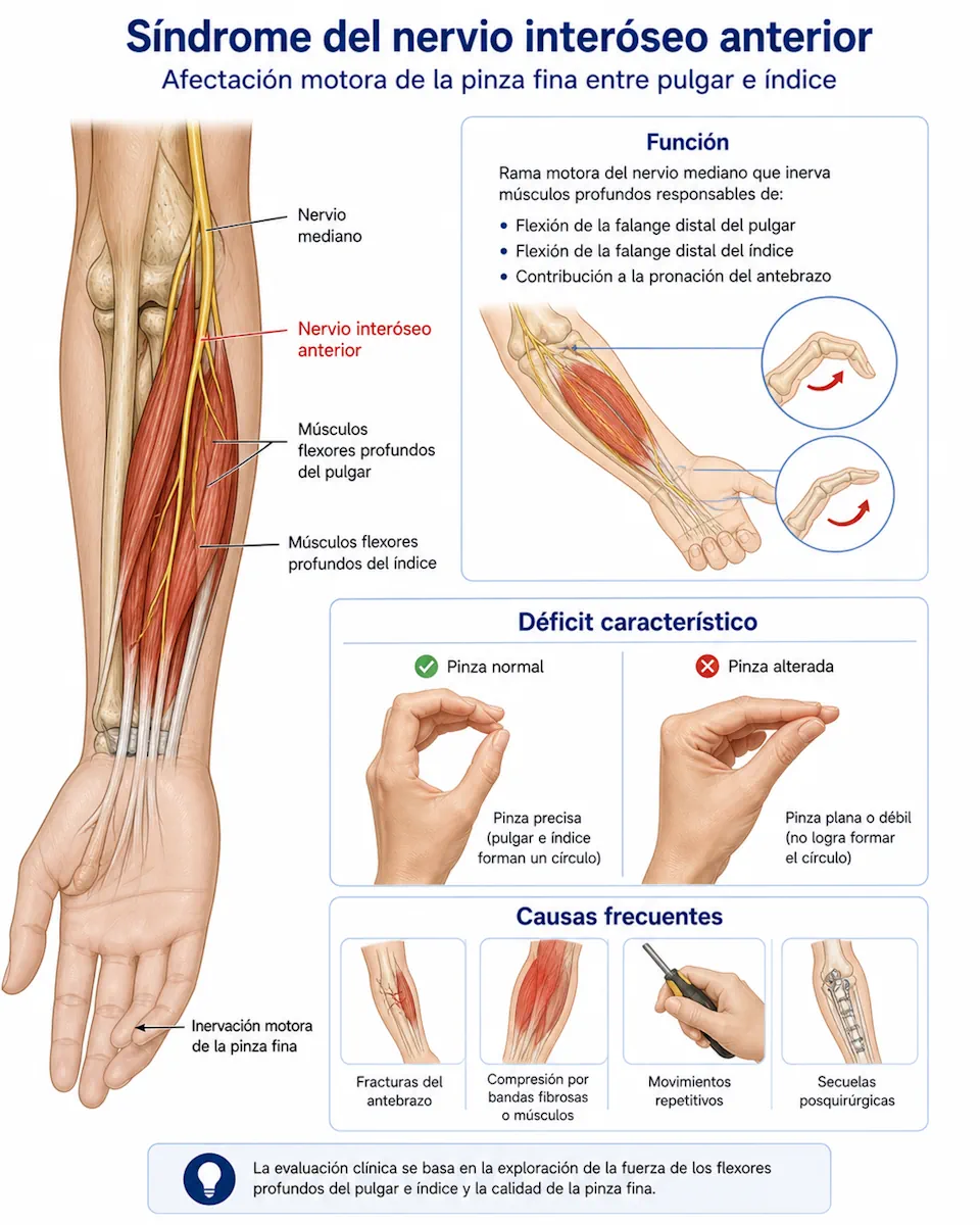 Síndrome del nervio interóseo anterior en el antebrazo
