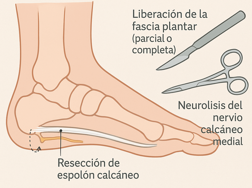 Cirugía fascitis plantar
