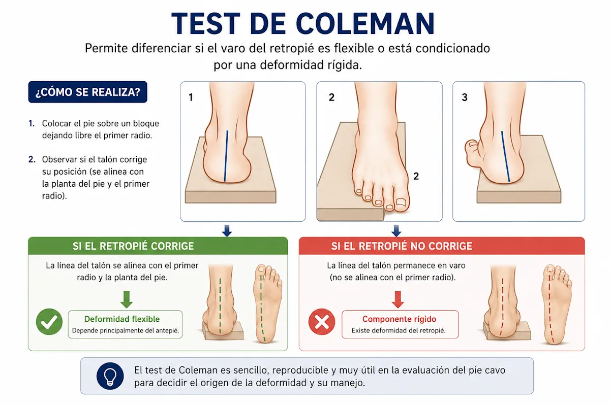Test de Coleman en el pie cavo