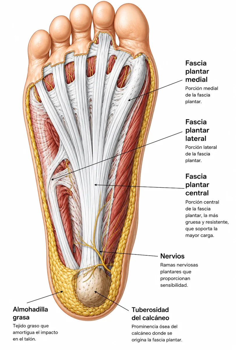 Anatomía de la fascia plantar