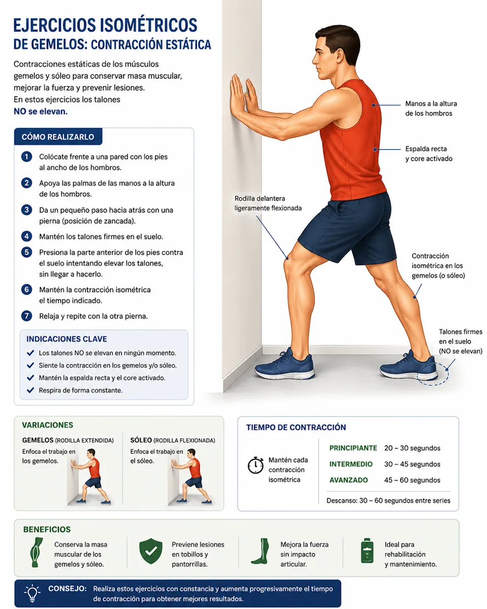 Activación isométrica suave en rehabilitación del tendón de Aquiles