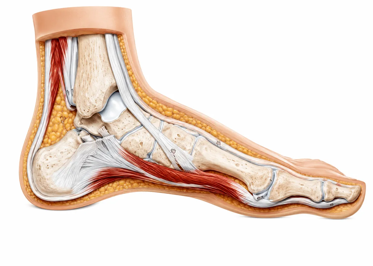 Pie con arco medial conservado