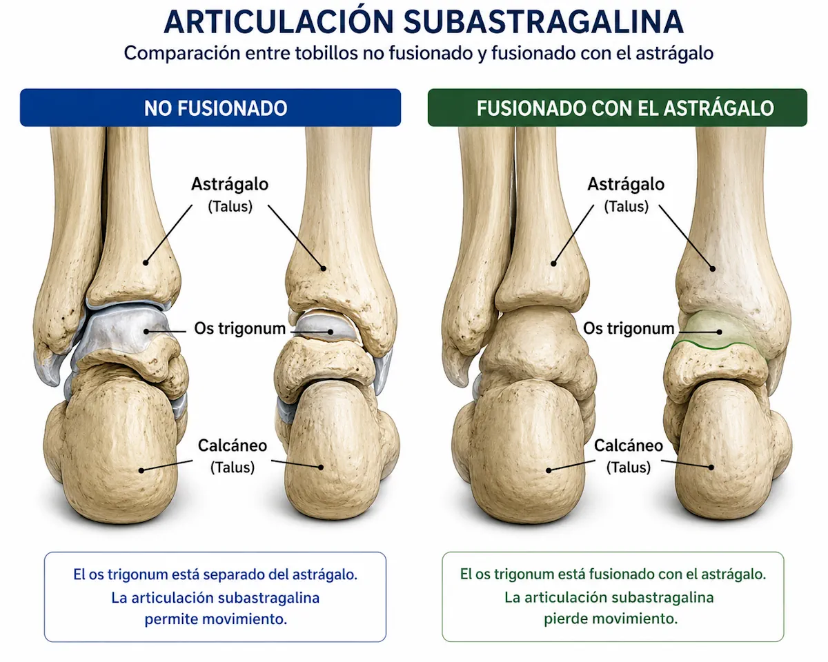 Os trigonum en pinzamiento posterior del tobillo
