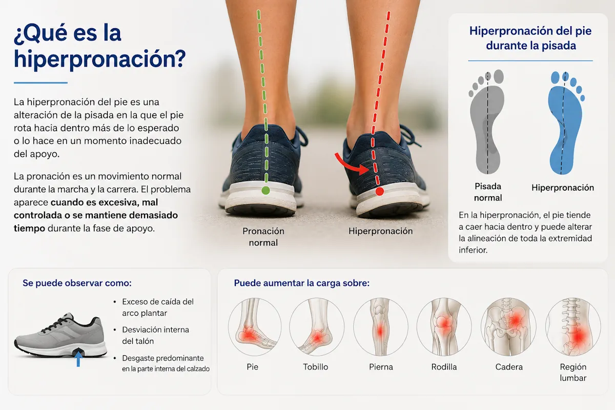 Hiperpronación del pie durante la pisada