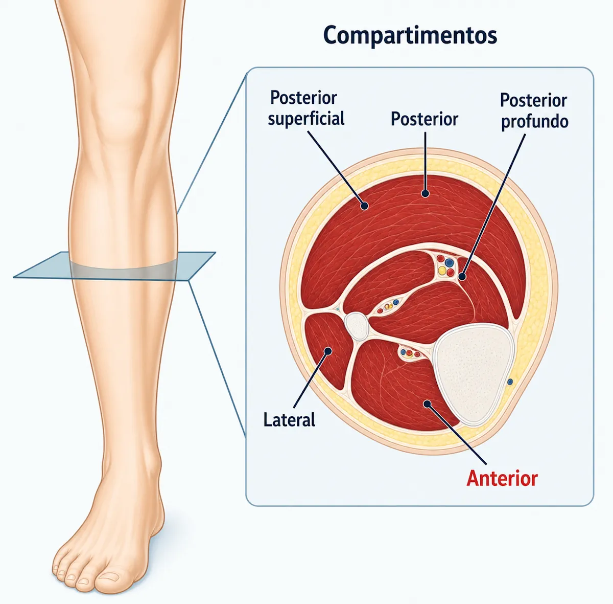 Compartimentos musculares de la pierna
