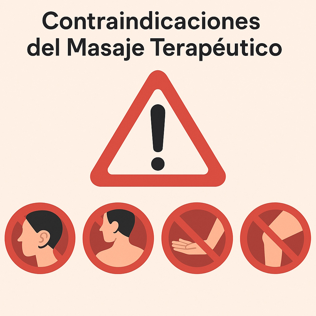 Ilustración contraindicaciones del masaje