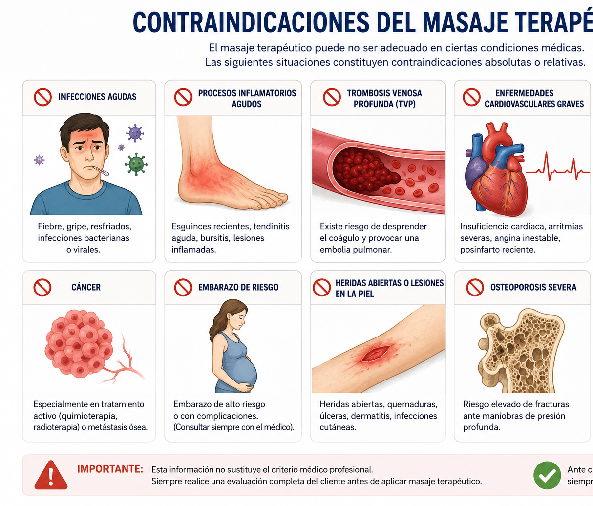 Contraindicaciones del masaje terapéutico