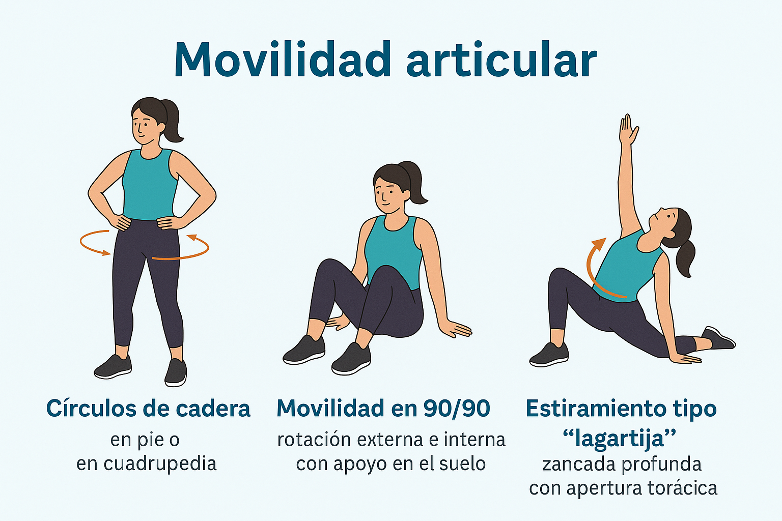 Ejercicios de movilidad de cadera y pelvis