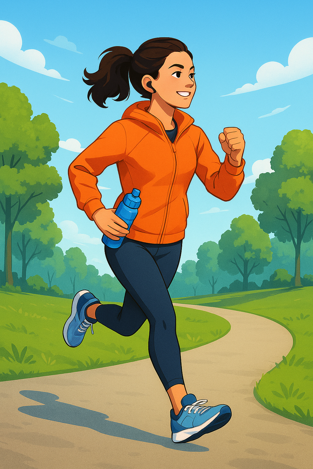 Mujer corriendo en el parque