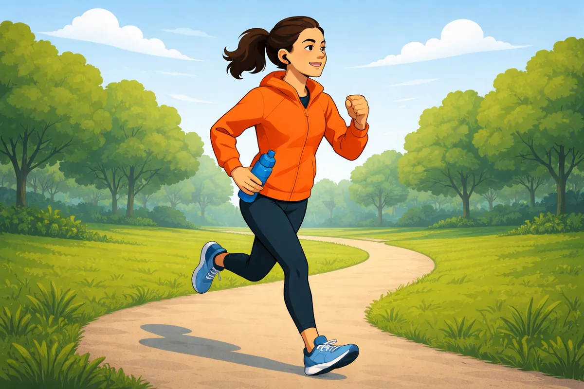 Mujer corriendo como ejemplo de entrenamiento aeróbico