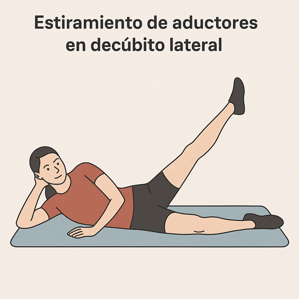 Estiramiento de aductores en decúbito lateral