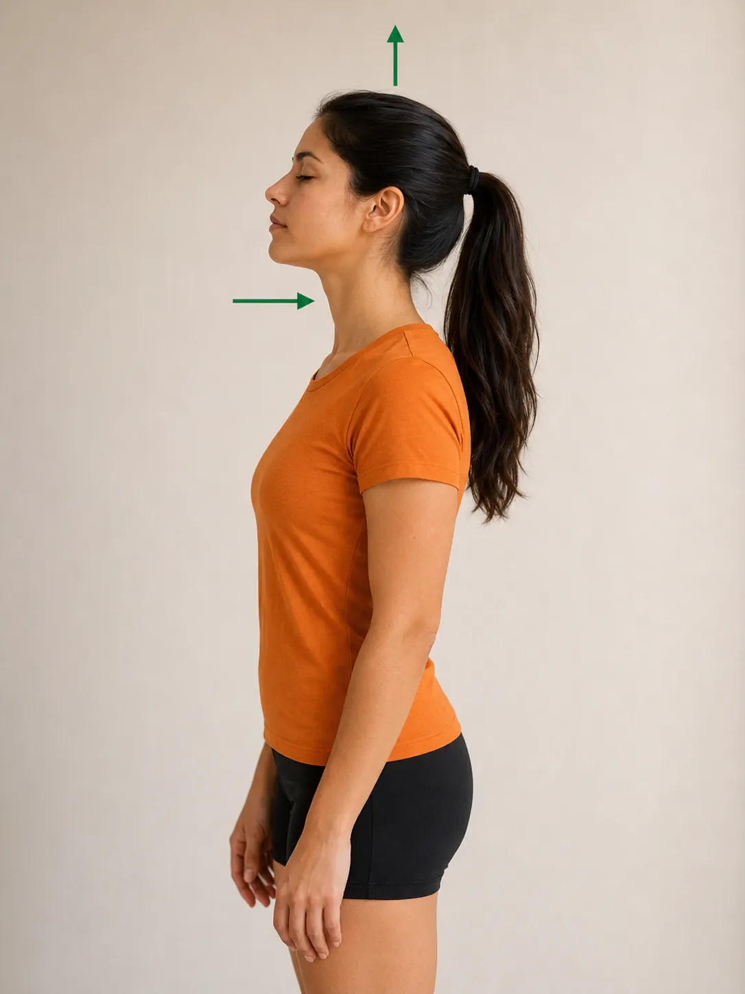 Ejercicio de autolongación axial cervical