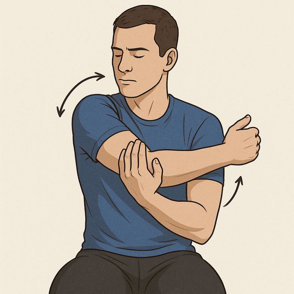 Estiramiento del deltoides medio