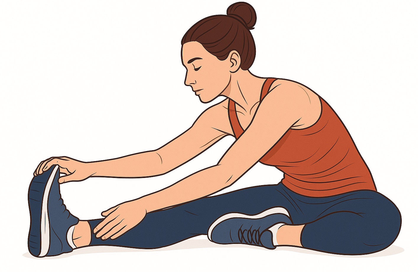 Estiramiento con rodilla flexionada