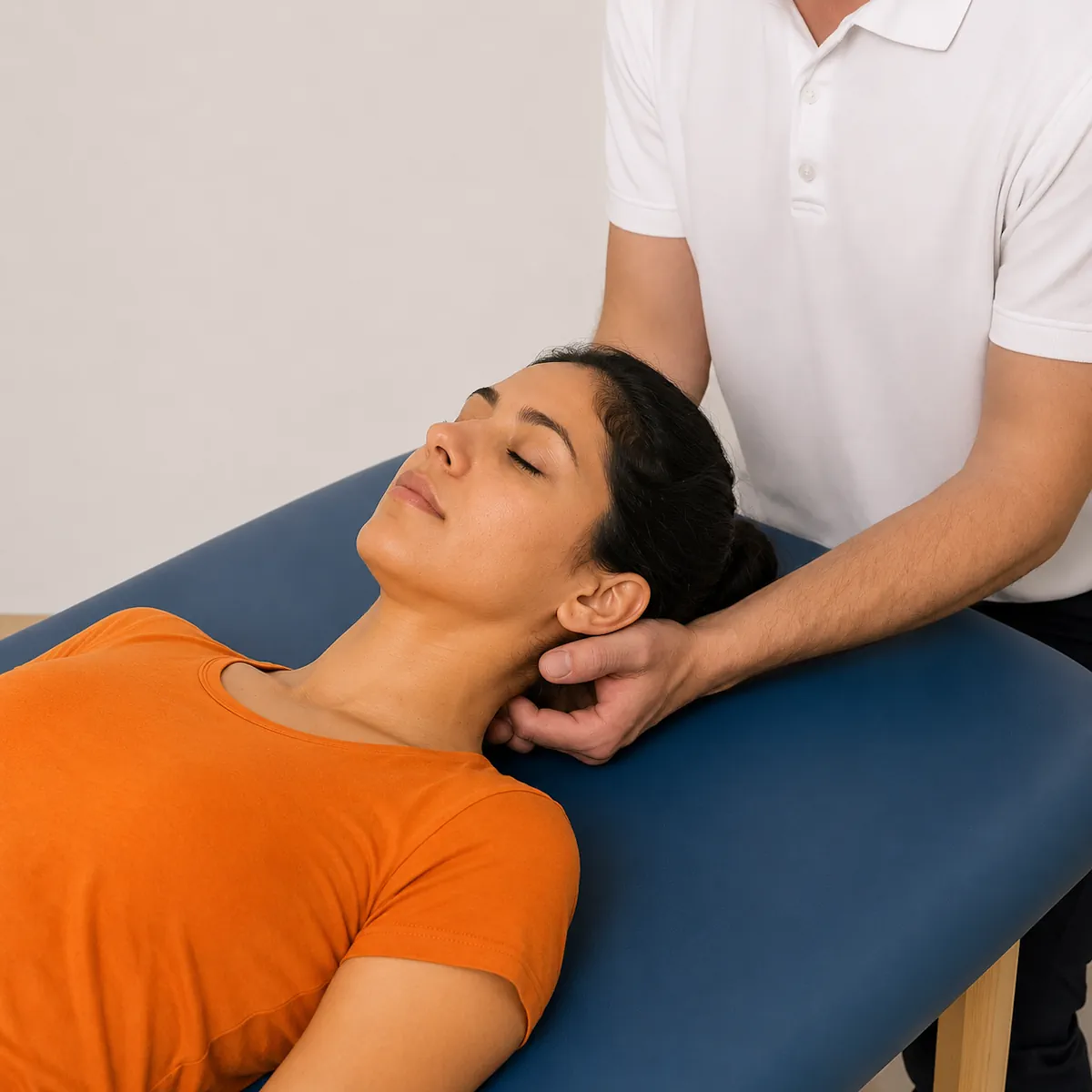 Movilización pasiva en decúbito para relajación cervical