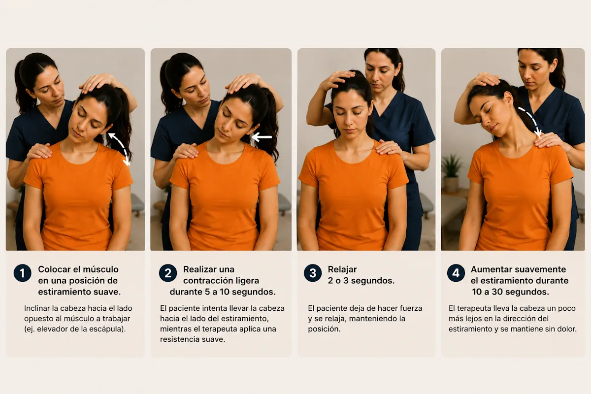 Técnica de inhibición post-isométrica PNF