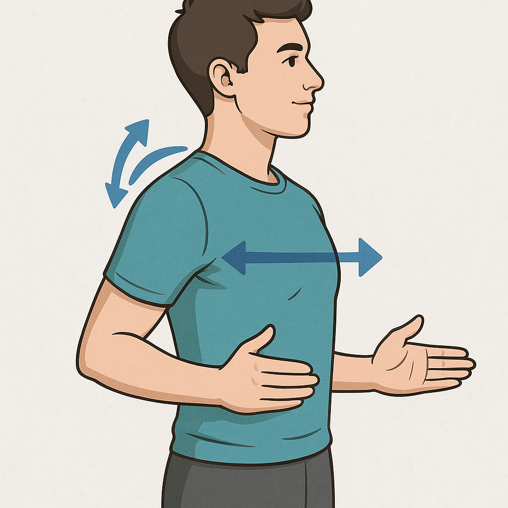 Ejercicio de retracción escapular para activar el trapecio medio