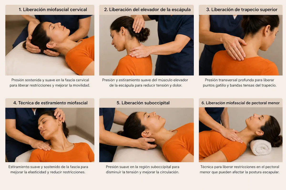 Técnica miofascial aplicada en la región cervical