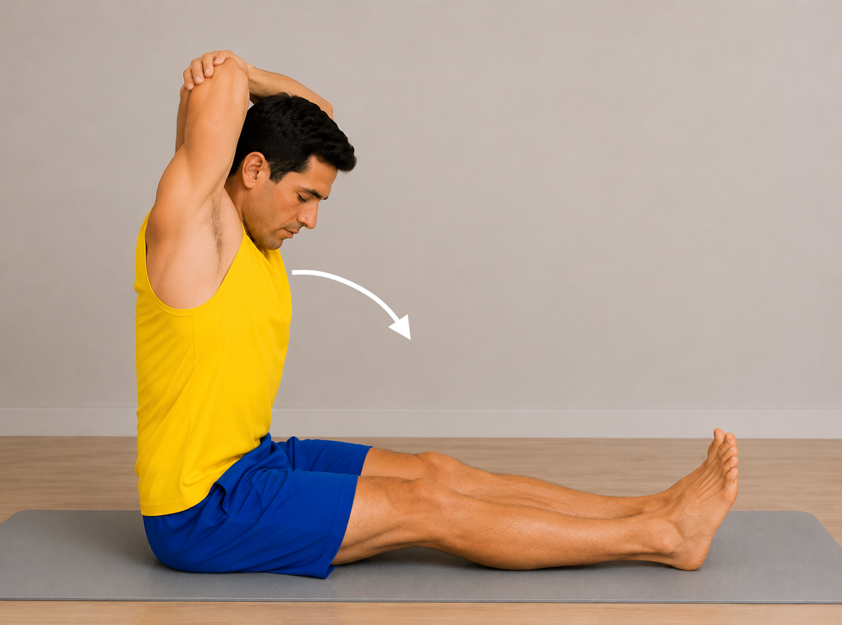 Estiramiento de tríceps en cadena posterior